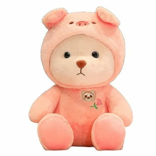 Adorable Pink Pig Dinosaur Teddy Bear Plush Toy for All Ages