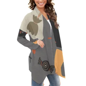 All-Over Print Women's Cardigan With Long Sleeve 194