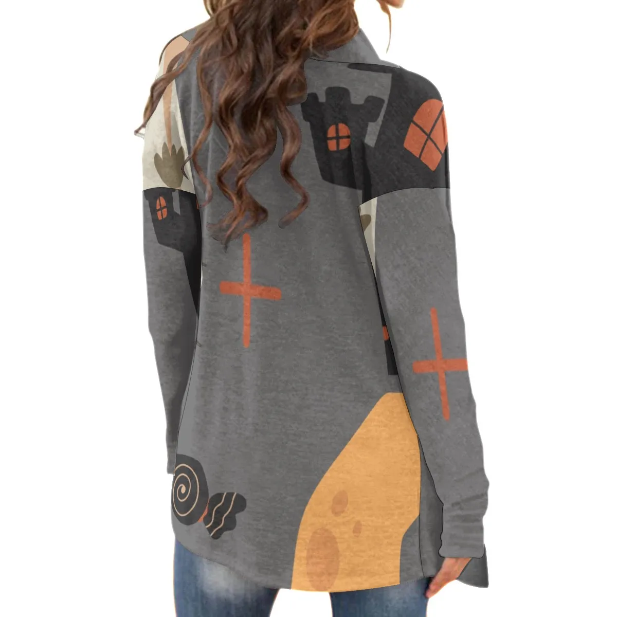 All-Over Print Women's Cardigan With Long Sleeve 194