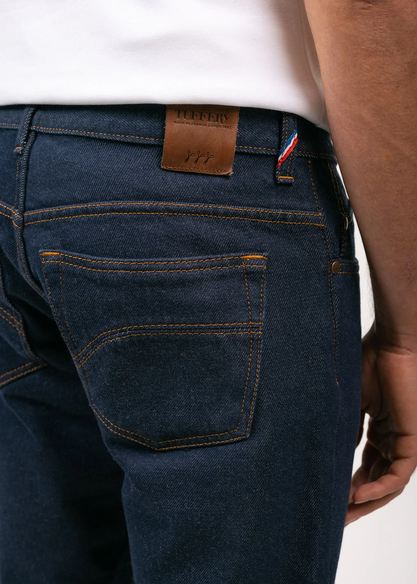 Alphonse Mérinos straight jeans - SAINT JAMES x Atelier Tuffery (MARINE)