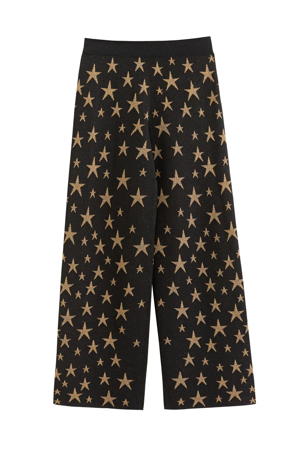 Black Lurex-Jacquard Star Trousers