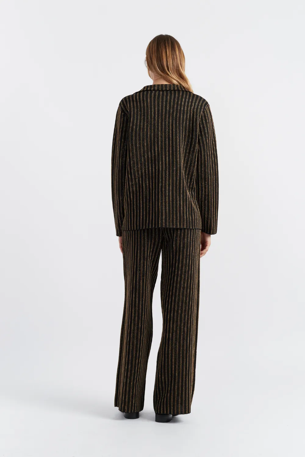 Black Lurex Stripe Trousers