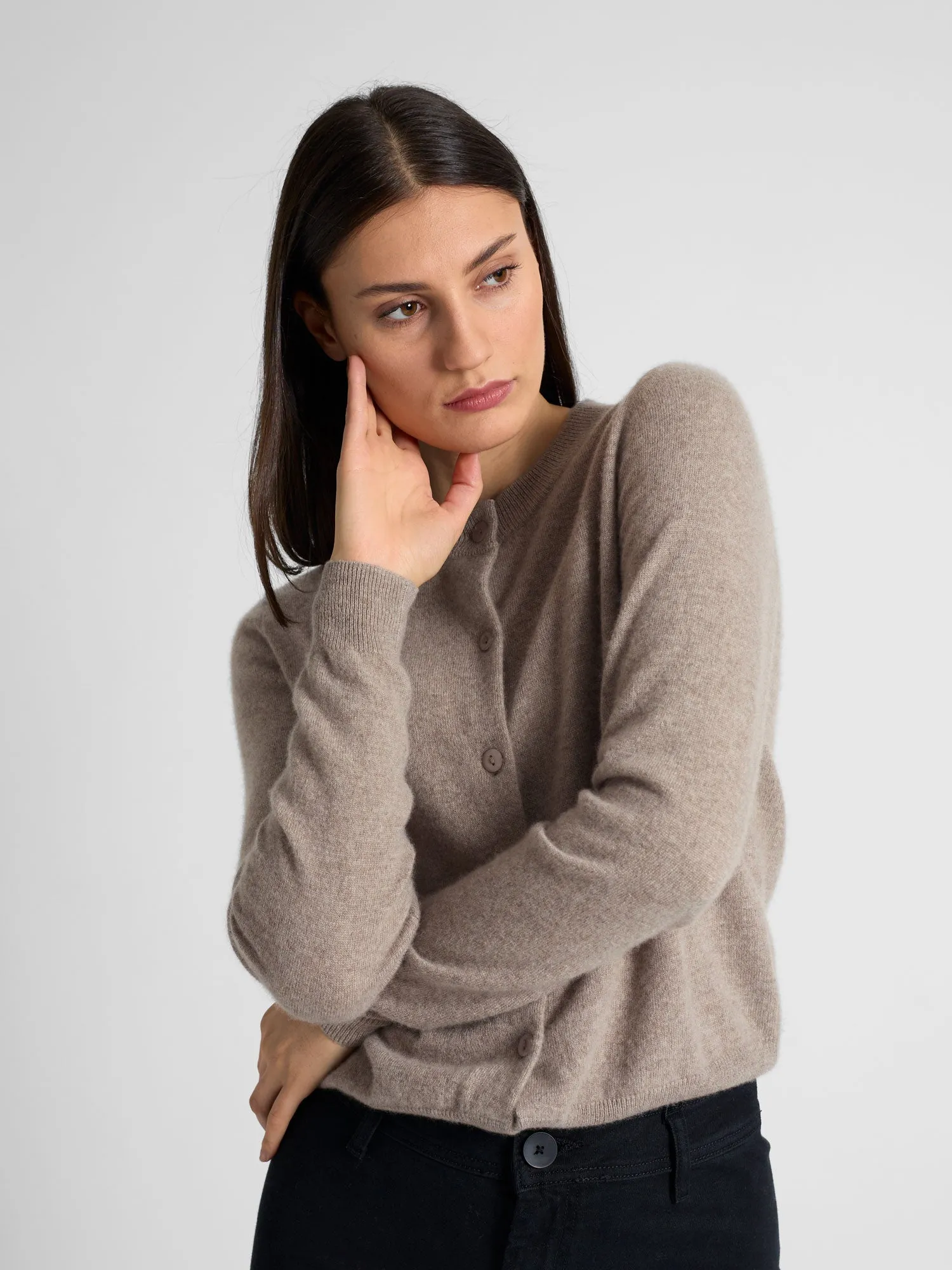 Cashmere cardigan "Ingrid" - toast