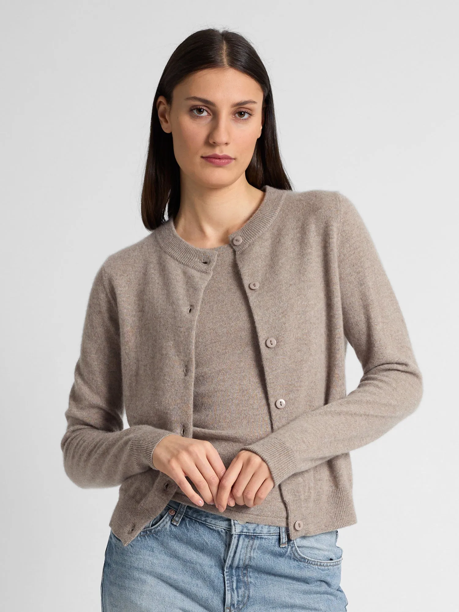 Cashmere cardigan "Ingrid" - toast