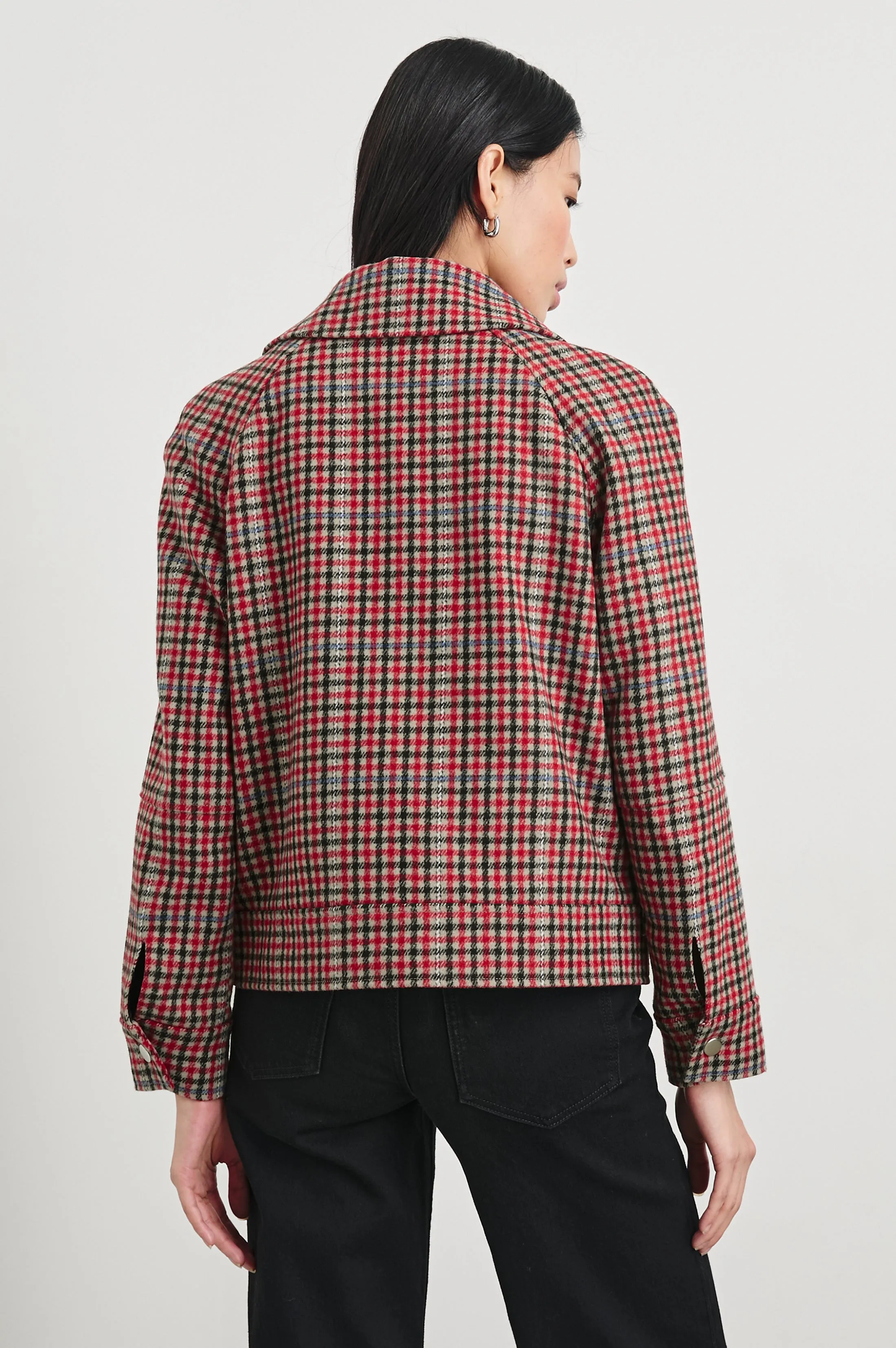 CHEYENNE JACKET - CRIMSON MINI CHECK