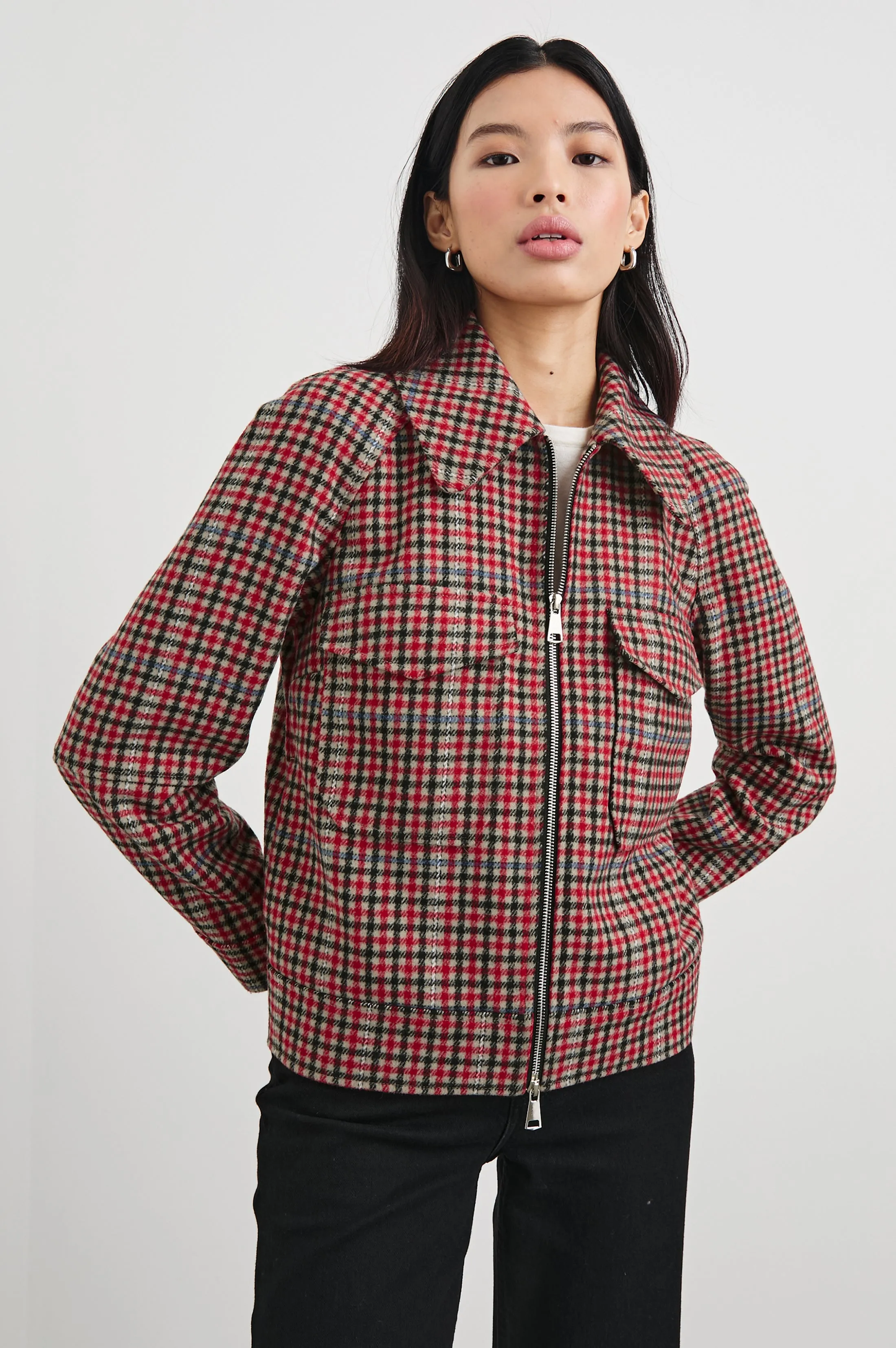 CHEYENNE JACKET - CRIMSON MINI CHECK