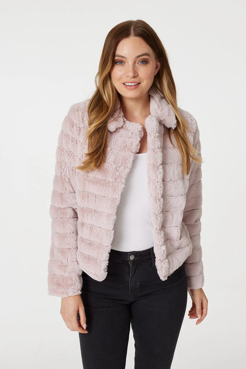 Faux Fur Cropped Jacket