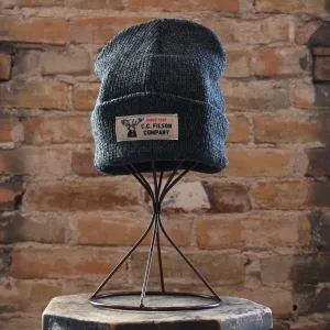 Filson Lined Ragg Wool Beanie in Charcoal