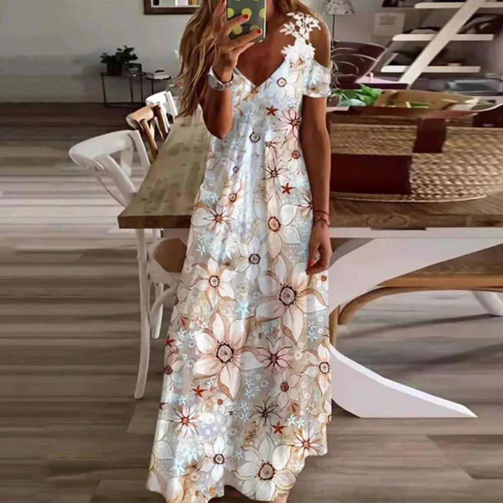 Floral Elegance White Dress for Women | Lucille