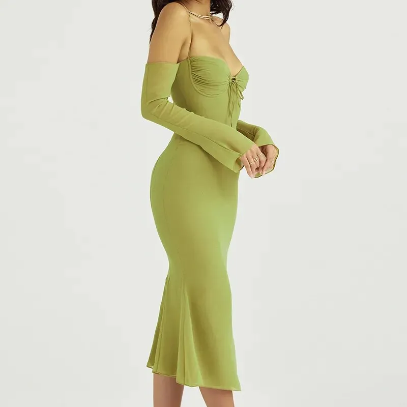 FLYTONN-Sexy spring and summer dresses, party dresses, graduation gifts,Curve-Hugging Midi Delight Bodycon Dress