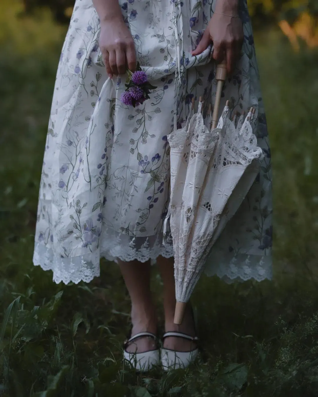 Iris 23 | Floral 100% linen dress