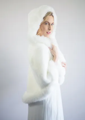 Ivory White Fur Cape (Juliet Wht01)