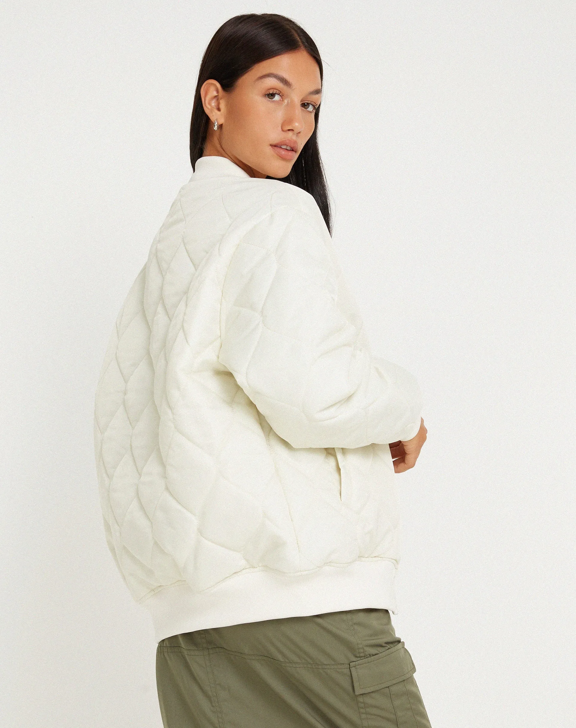 Jandi Jacket in Quilted Ecru