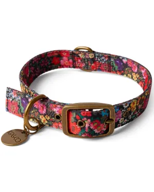 Kip & Co Forever Floral Black Dog Collar