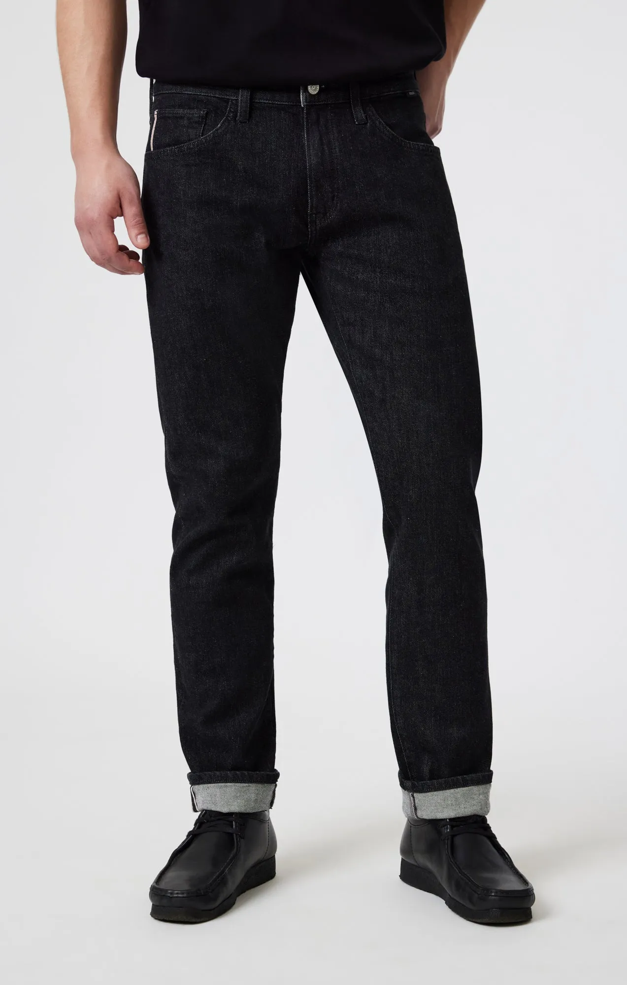 MARCUS SLIM STRAIGHT LEG IN BLACK SELVEDGE