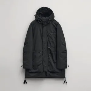 Men’s Black Long Parka Jacket