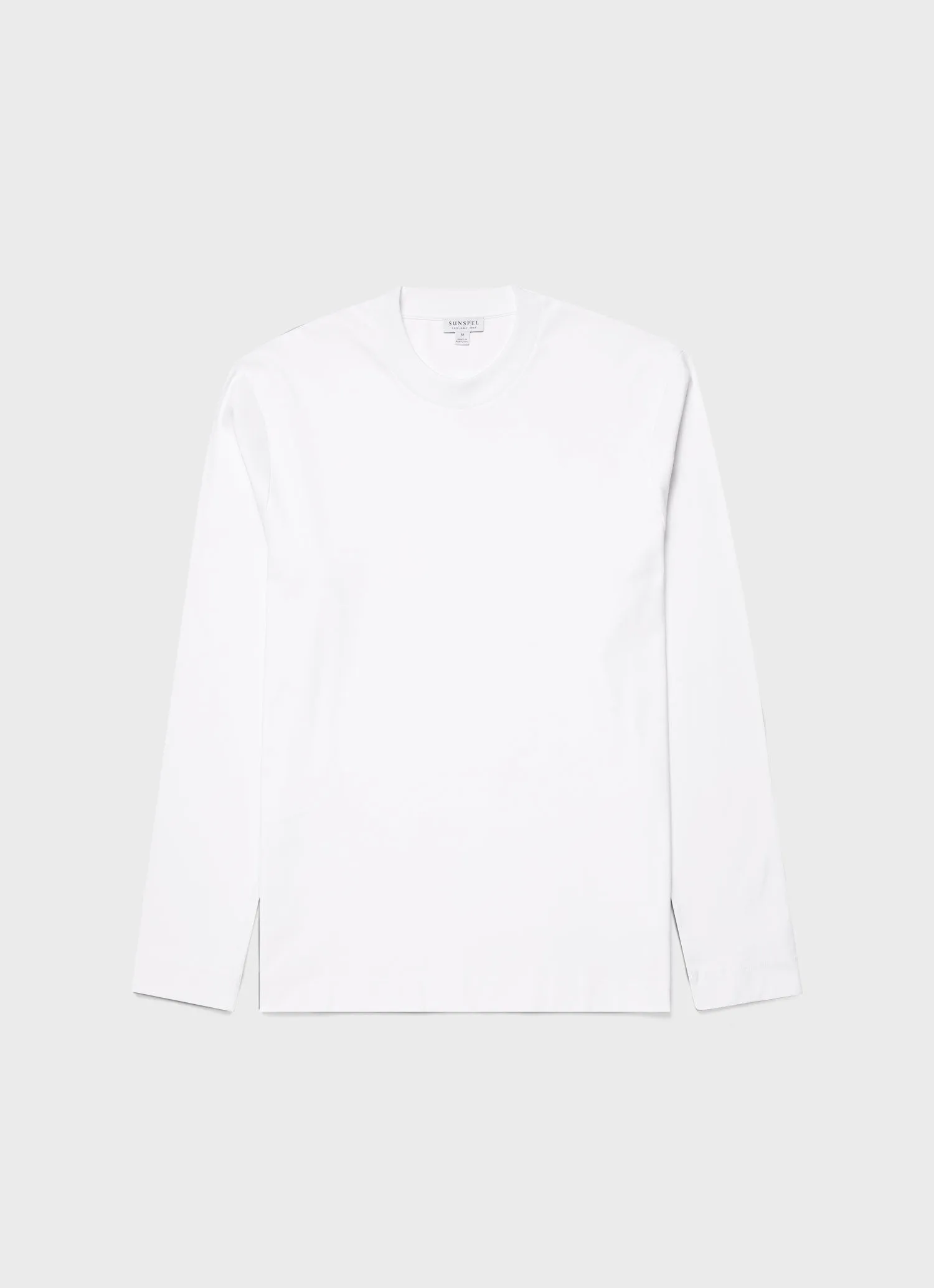 Men's Carbon Brushed Long Sleeve T-shirt in White