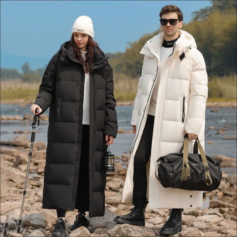 Men's Luxury Padded Quilted Long Coat for Stylish Comfort