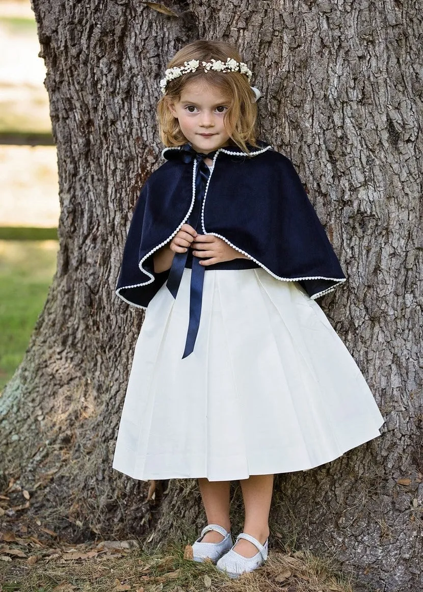 Navy Woollen Bridesmaid Cape