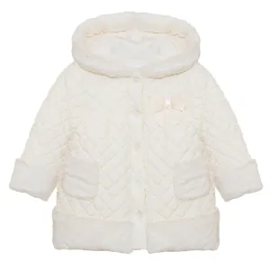 Patachou Ivory Hooded Padded Coat