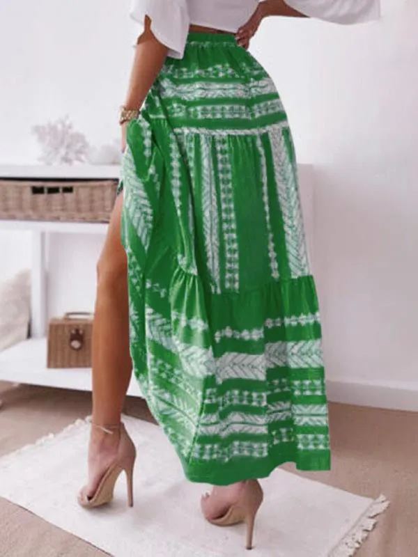 Patterned Maxi Skirt