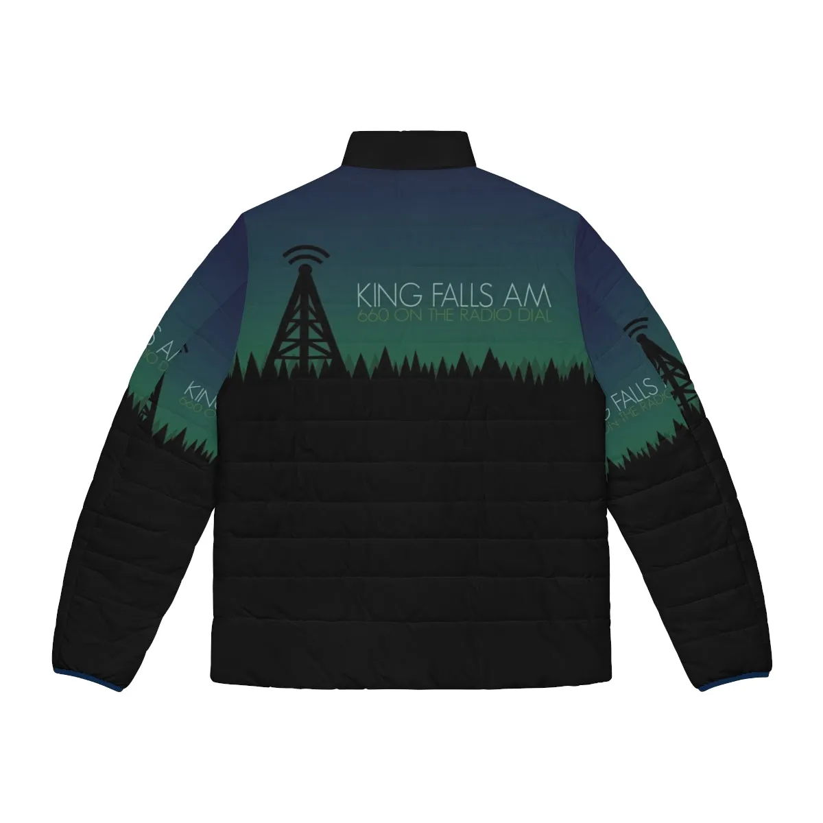 "King Falls AM Puffer Jacket: Official Podcast Merchandise"