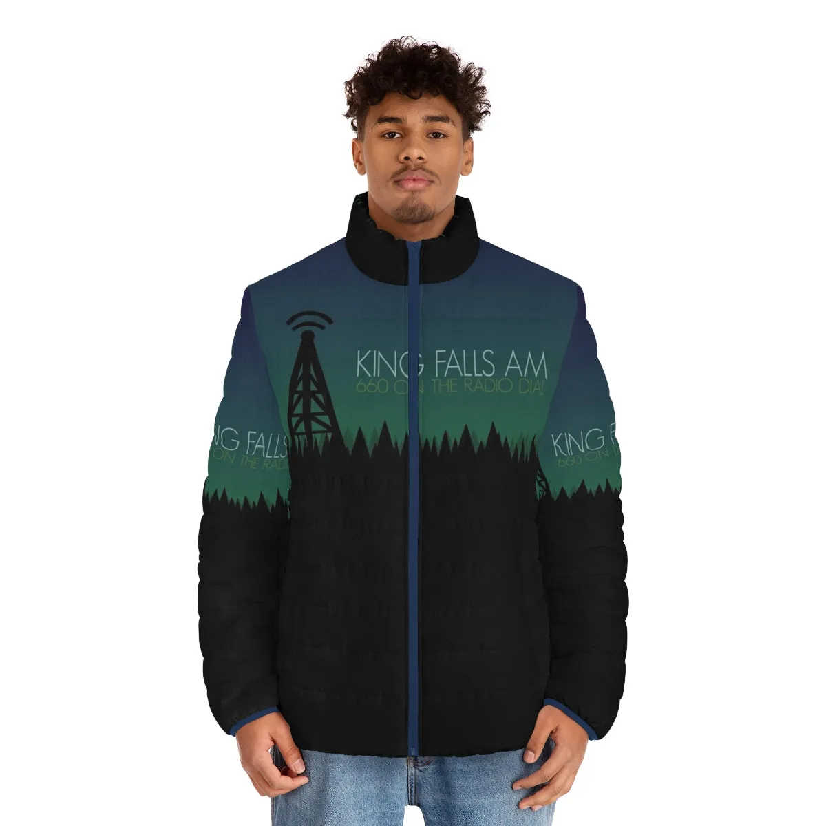 "King Falls AM Puffer Jacket: Official Podcast Merchandise"