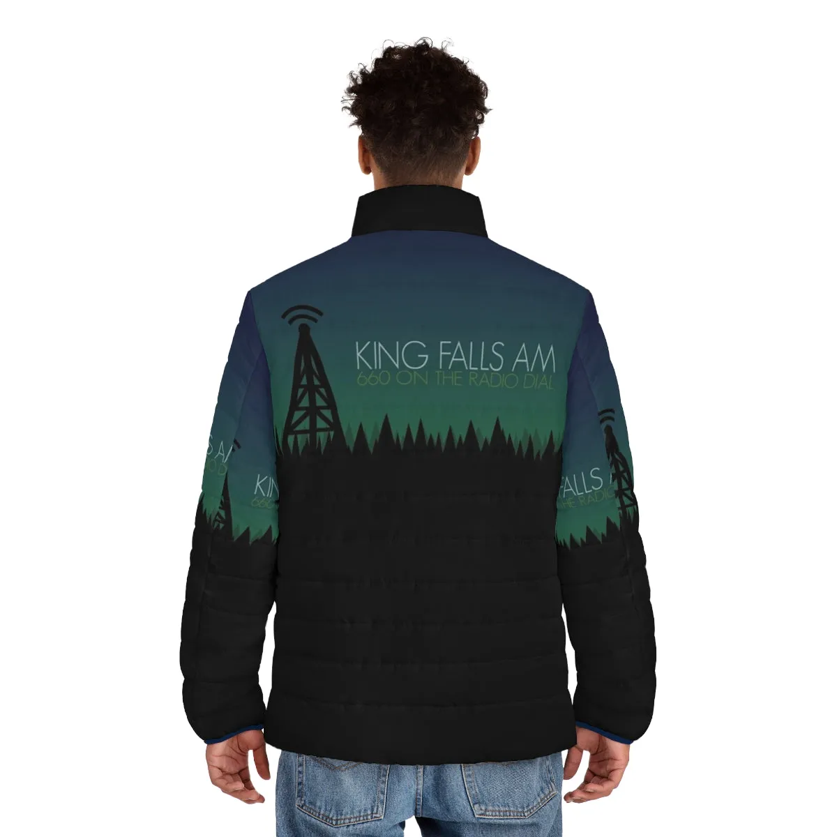 "King Falls AM Puffer Jacket: Official Podcast Merchandise"