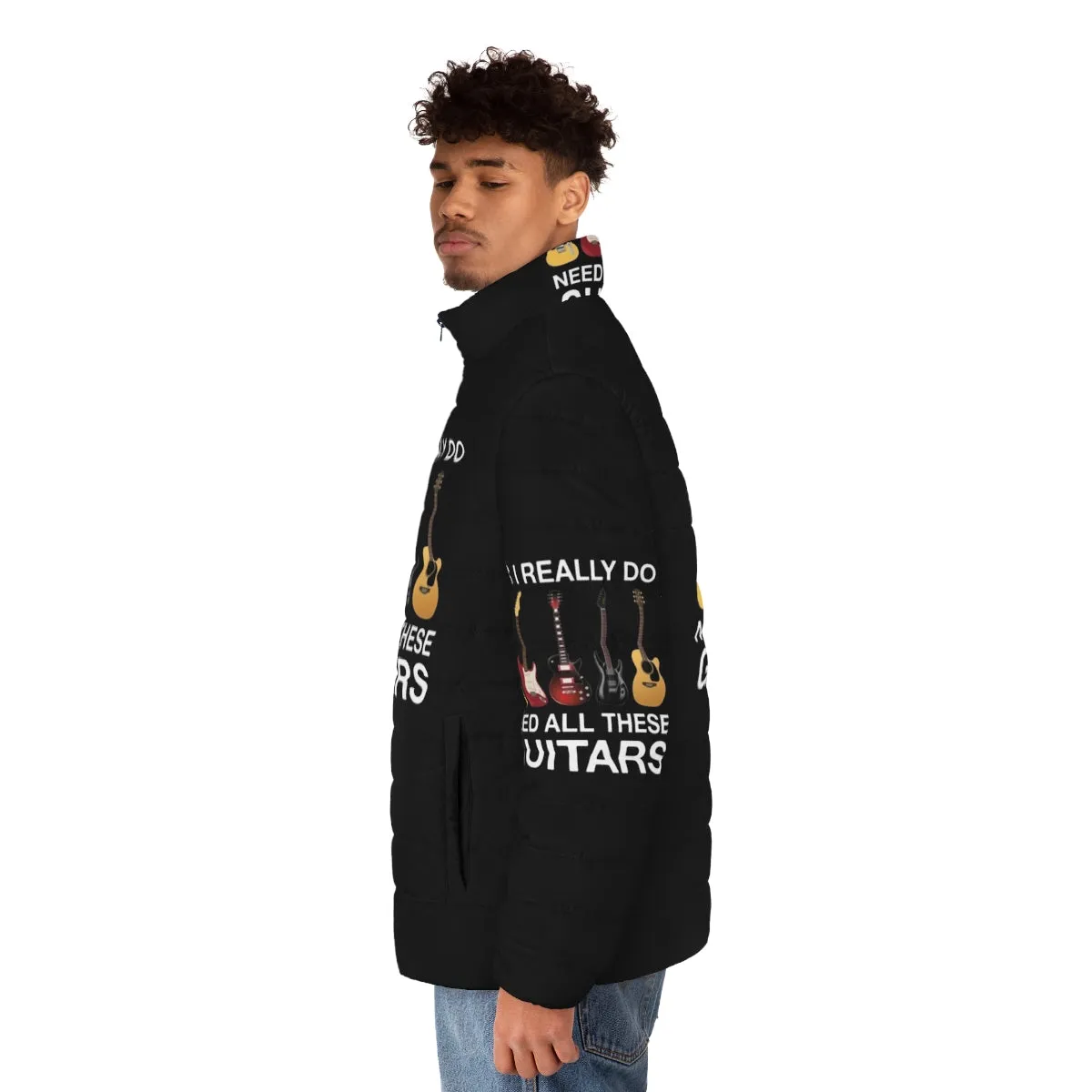 "Yes I Really Do Need All These Guitars" Puffer Jacket