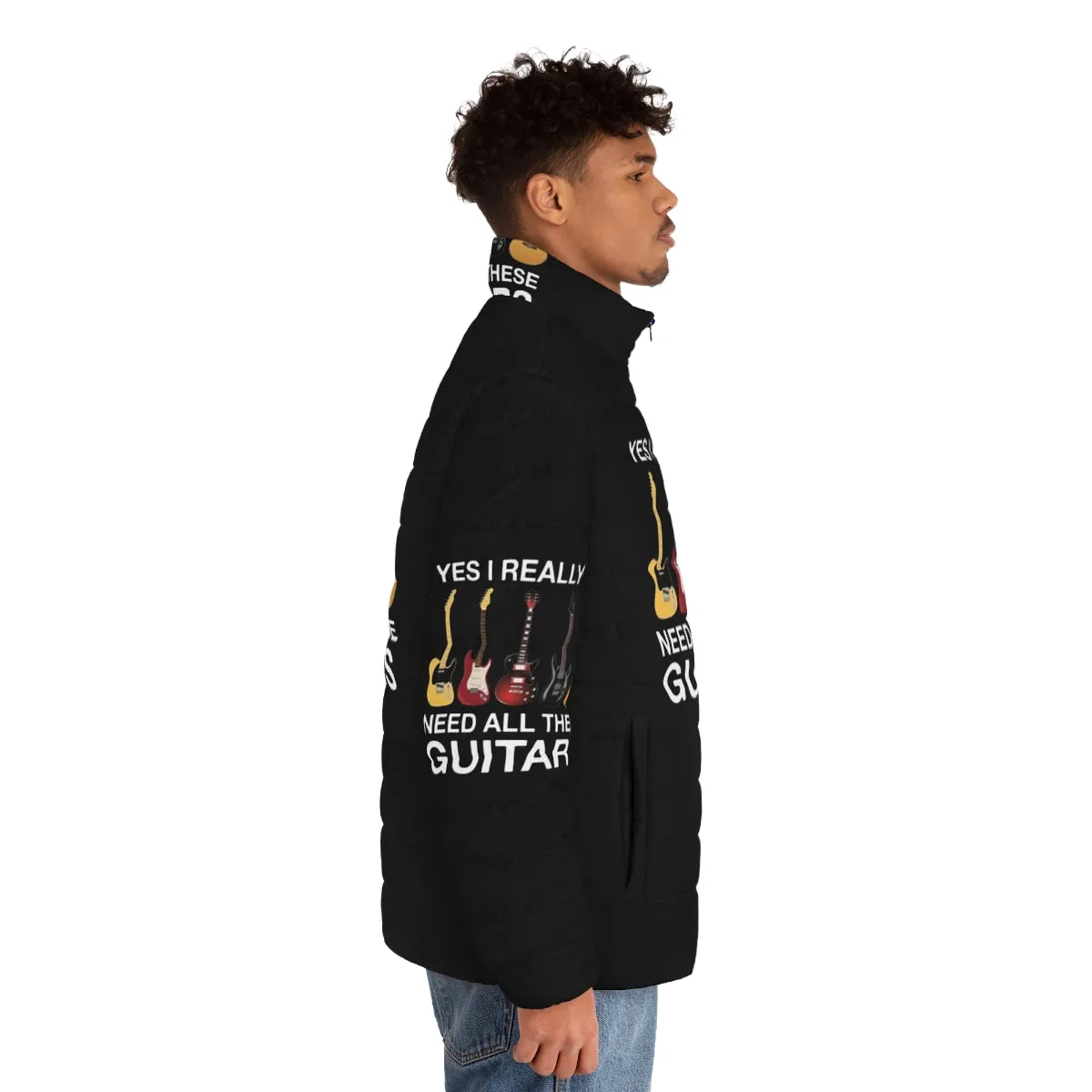 "Yes I Really Do Need All These Guitars" Puffer Jacket