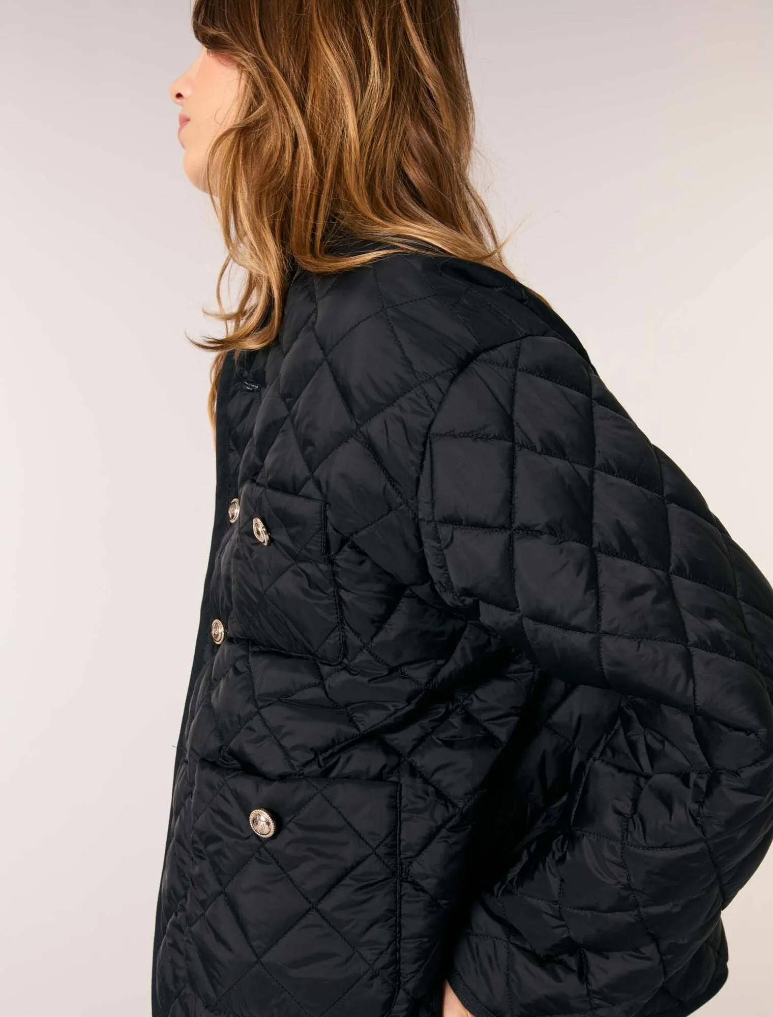 Reversible quilted coat