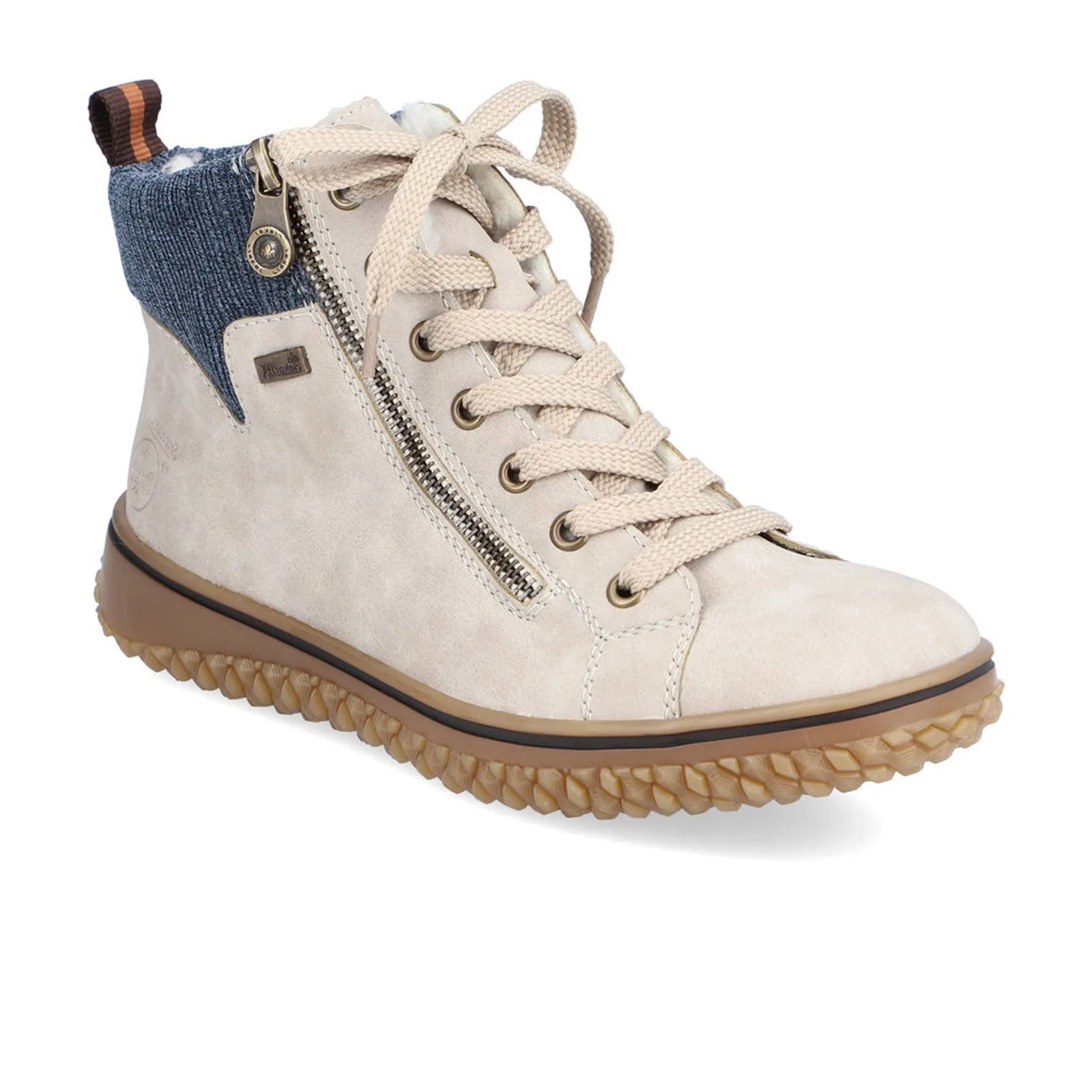 Rieker Cordula Z4209-61 Ankle Boot (Women) - Mushroom/Denim