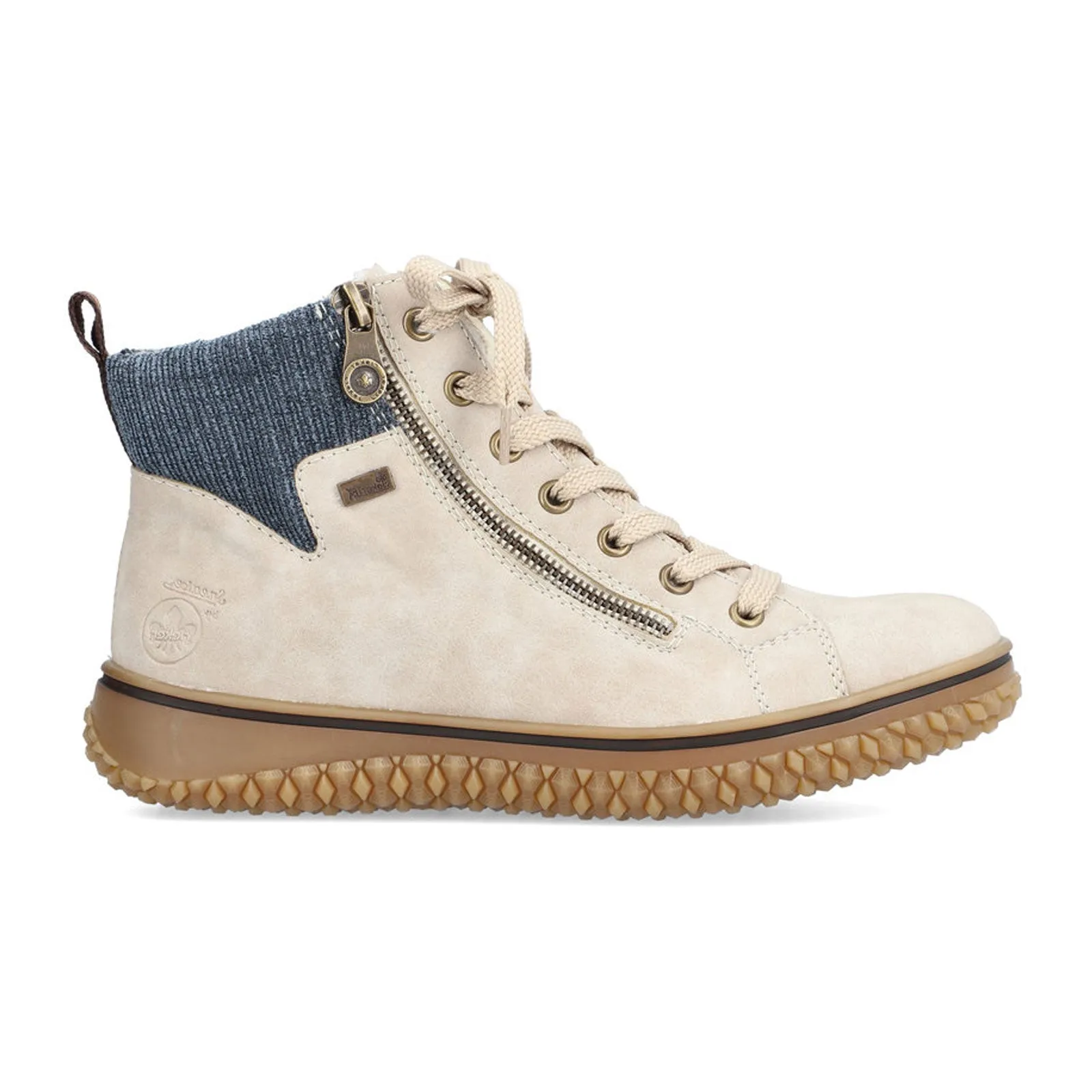 Rieker Cordula Z4209-61 Ankle Boot (Women) - Mushroom/Denim