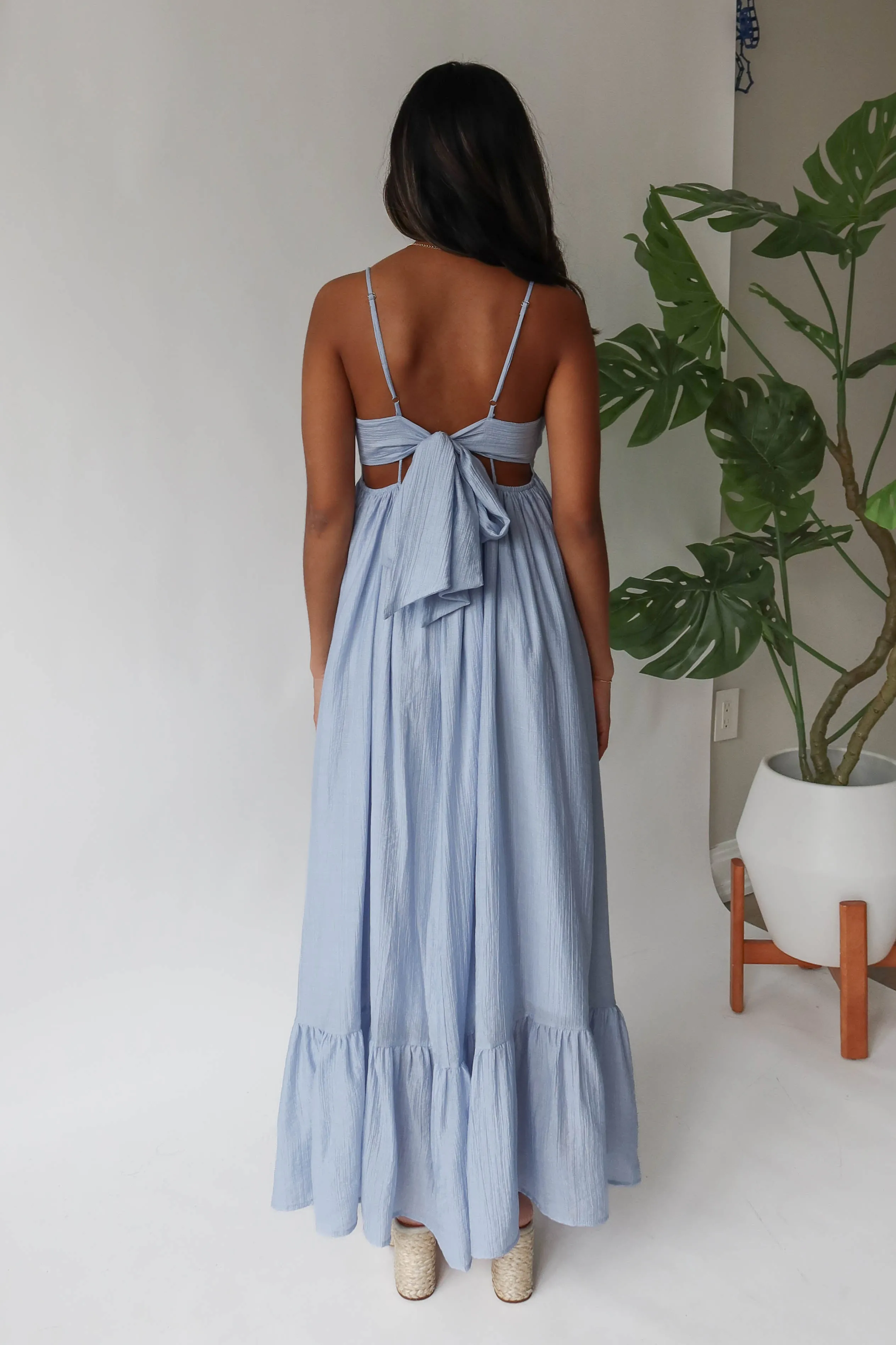 Shine Bright Maxi Dress in Light Blue