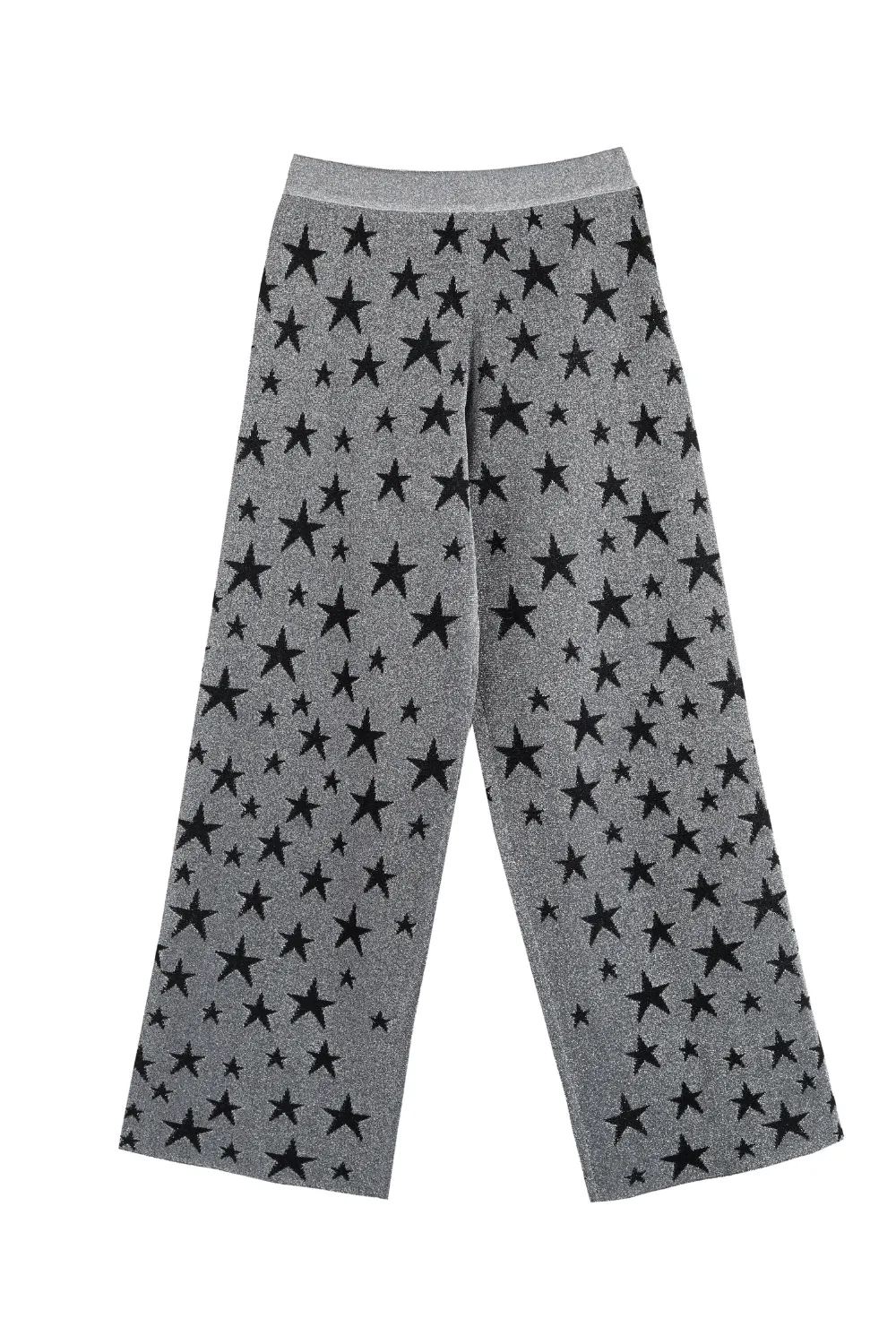 Silver Lurex-Jacquard Star Trousers