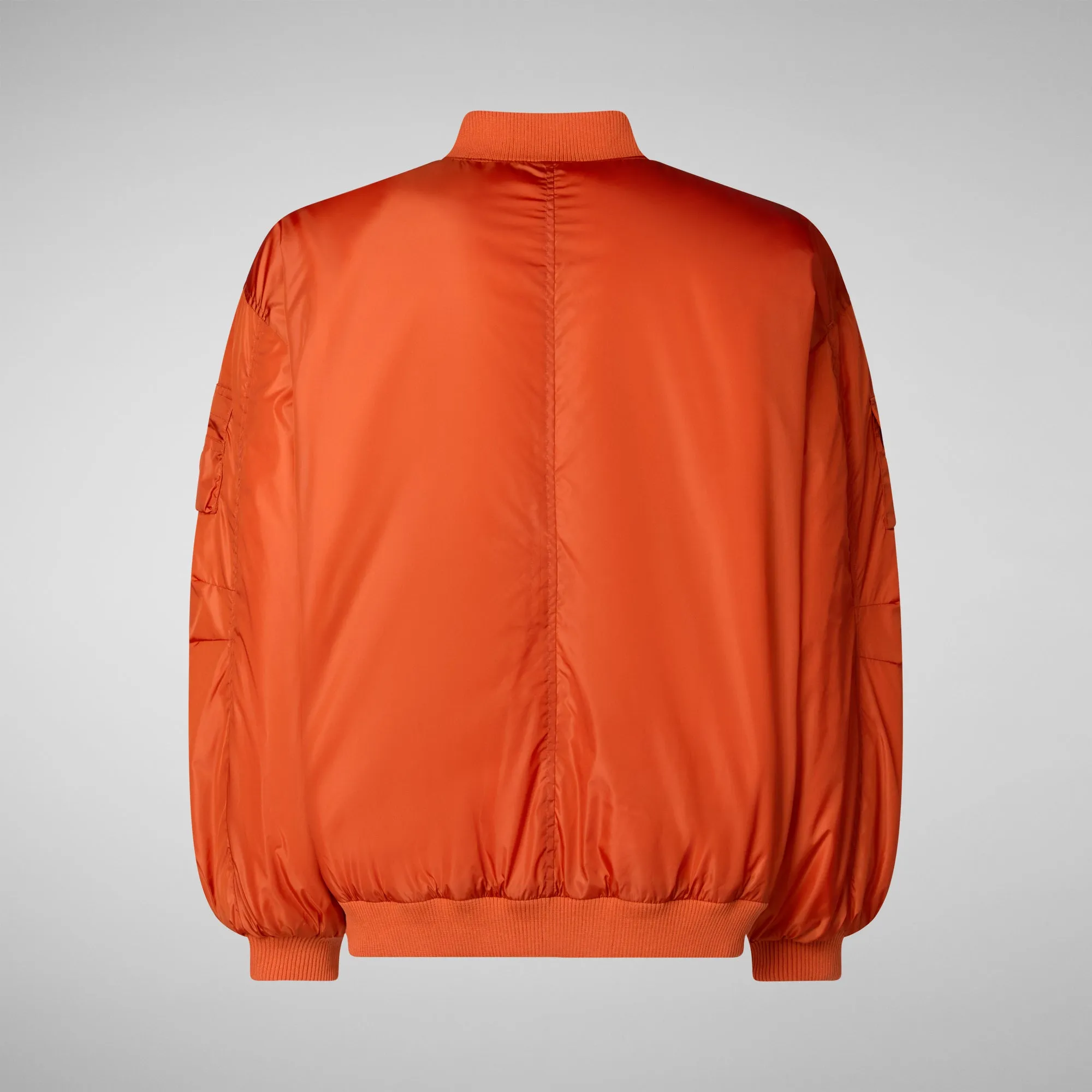 Unisex Usher Bomber Jacket in Maple Orange