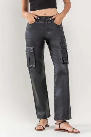 Vervet Coated Cargo Dad Jeans