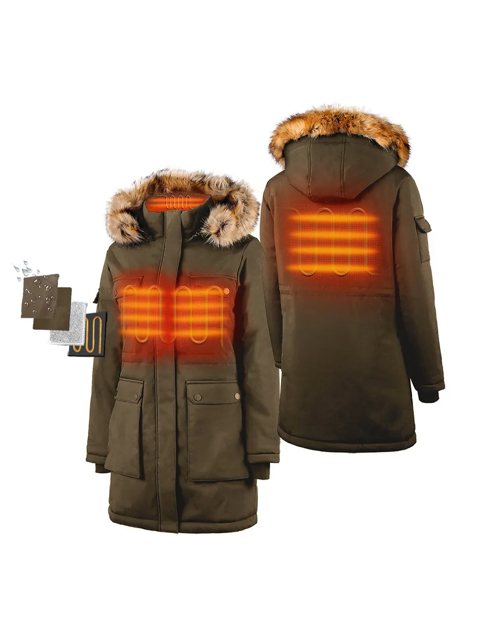 Women's Heated Thermolite® Parka (4 Heating Zones) (Apparel Only)