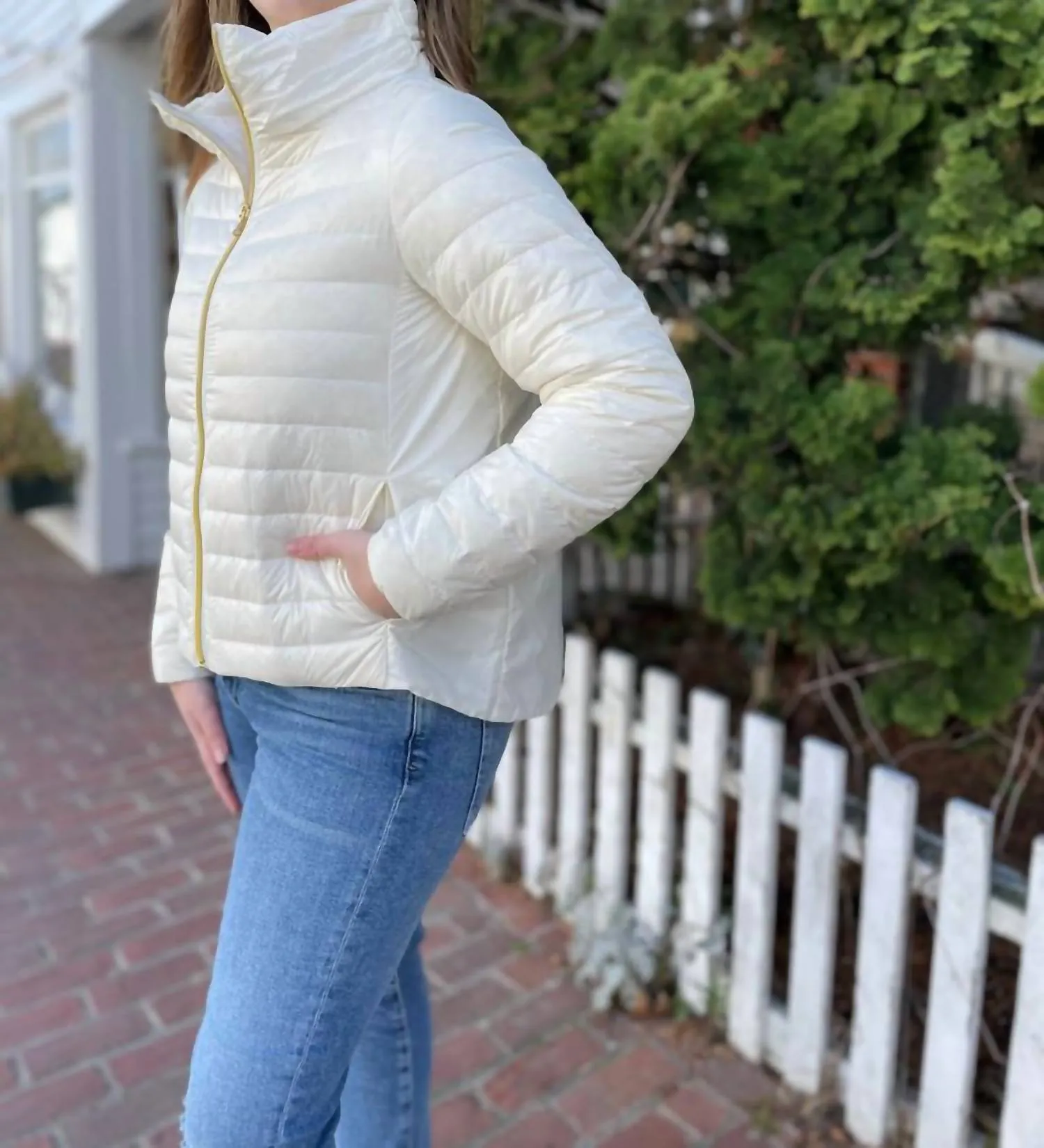 Wynn Puffer Jacket in Beige