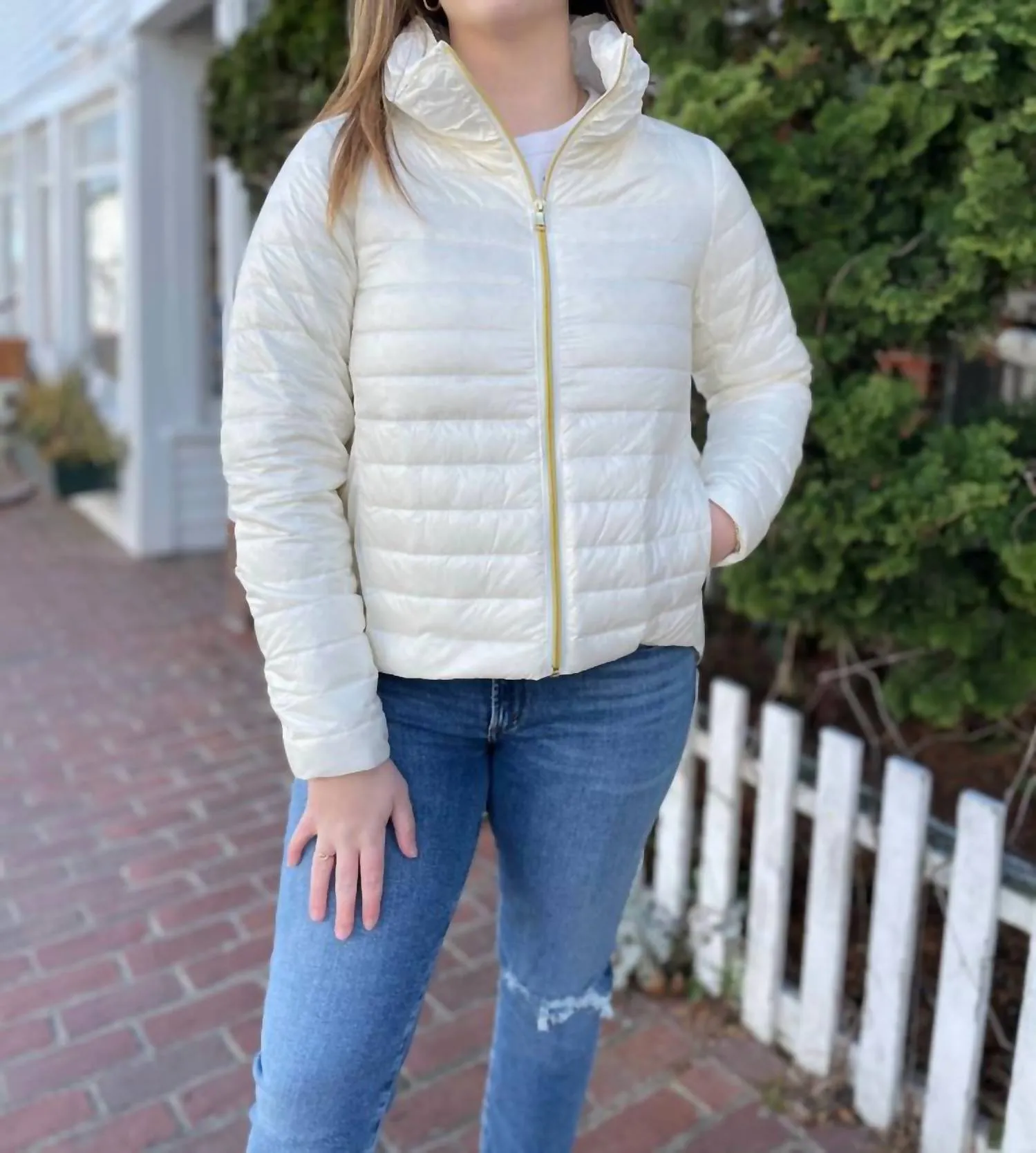 Wynn Puffer Jacket in Beige